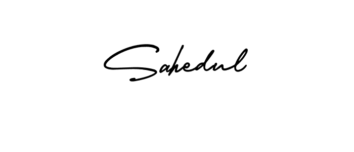 Create a beautiful signature design for name Sahedul. With this signature (AmerikaSignatureDemo-Regular) fonts, you can make a handwritten signature for free. Sahedul signature style 3 images and pictures png