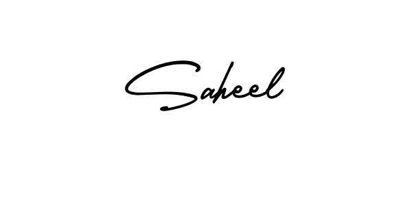 Saheel stylish signature style. Best Handwritten Sign (AmerikaSignatureDemo-Regular) for my name. Handwritten Signature Collection Ideas for my name Saheel. Saheel signature style 3 images and pictures png