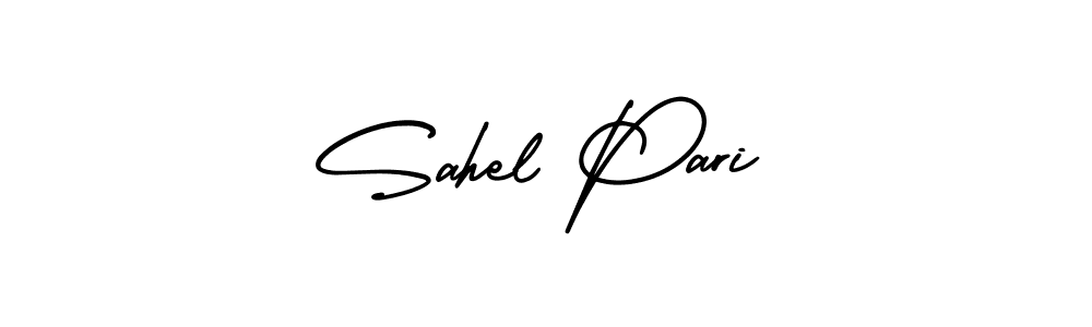 Use a signature maker to create a handwritten signature online. With this signature software, you can design (AmerikaSignatureDemo-Regular) your own signature for name Sahel Pari. Sahel Pari signature style 3 images and pictures png