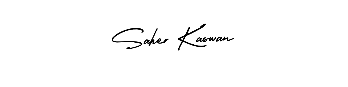 How to make Saher Kaswan signature? AmerikaSignatureDemo-Regular is a professional autograph style. Create handwritten signature for Saher Kaswan name. Saher Kaswan signature style 3 images and pictures png