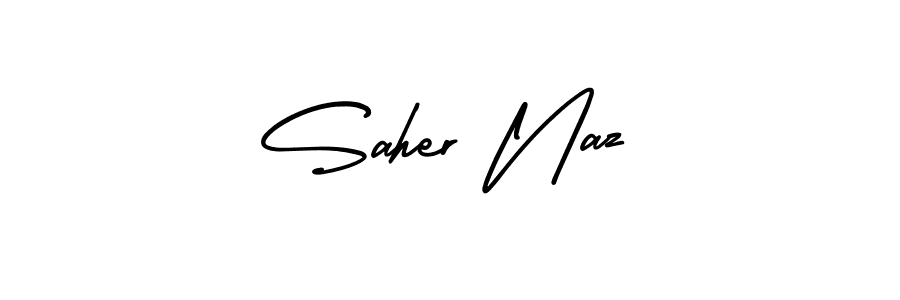 Make a beautiful signature design for name Saher Naz. With this signature (AmerikaSignatureDemo-Regular) style, you can create a handwritten signature for free. Saher Naz signature style 3 images and pictures png