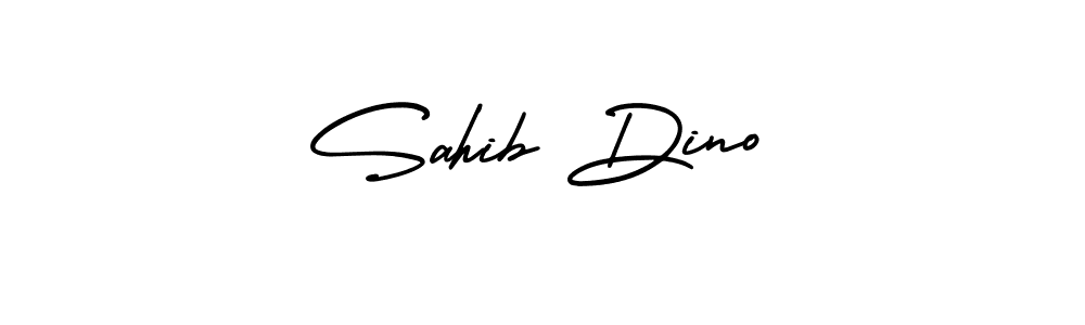 How to Draw Sahib Dino signature style? AmerikaSignatureDemo-Regular is a latest design signature styles for name Sahib Dino. Sahib Dino signature style 3 images and pictures png