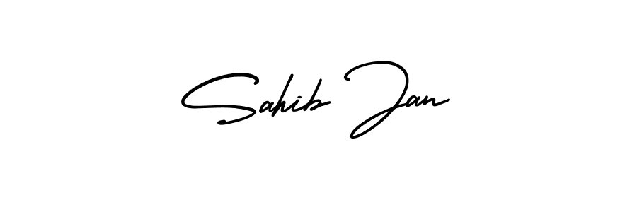 Sahib Jan stylish signature style. Best Handwritten Sign (AmerikaSignatureDemo-Regular) for my name. Handwritten Signature Collection Ideas for my name Sahib Jan. Sahib Jan signature style 3 images and pictures png