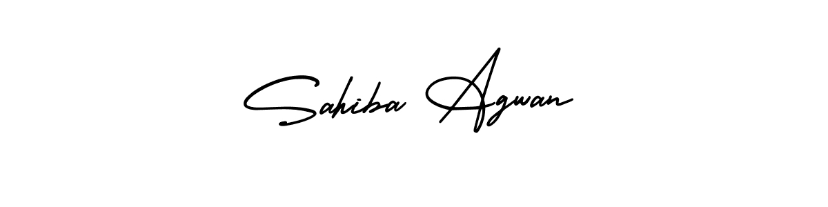 Sahiba Agwan stylish signature style. Best Handwritten Sign (AmerikaSignatureDemo-Regular) for my name. Handwritten Signature Collection Ideas for my name Sahiba Agwan. Sahiba Agwan signature style 3 images and pictures png