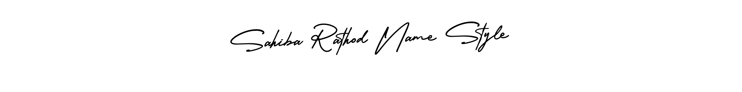 This is the best signature style for the Sahiba Rathod Name Style name. Also you like these signature font (AmerikaSignatureDemo-Regular). Mix name signature. Sahiba Rathod Name Style signature style 3 images and pictures png