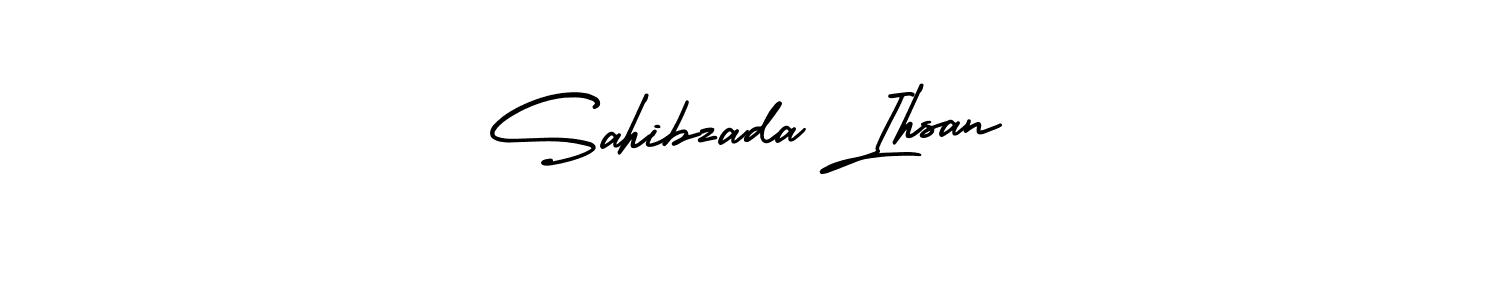 See photos of Sahibzada Ihsan official signature by Spectra . Check more albums & portfolios. Read reviews & check more about AmerikaSignatureDemo-Regular font. Sahibzada Ihsan signature style 3 images and pictures png