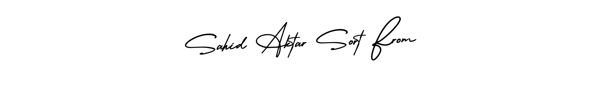 The best way (AmerikaSignatureDemo-Regular) to make a short signature is to pick only two or three words in your name. The name Sahid Aktar Sort From include a total of six letters. For converting this name. Sahid Aktar Sort From signature style 3 images and pictures png