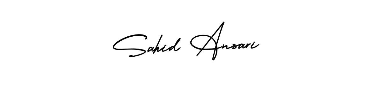 Similarly AmerikaSignatureDemo-Regular is the best handwritten signature design. Signature creator online .You can use it as an online autograph creator for name Sahid Ansari. Sahid Ansari signature style 3 images and pictures png