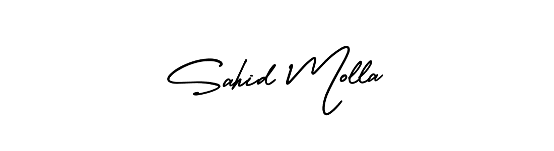 Make a short Sahid Molla signature style. Manage your documents anywhere anytime using AmerikaSignatureDemo-Regular. Create and add eSignatures, submit forms, share and send files easily. Sahid Molla signature style 3 images and pictures png
