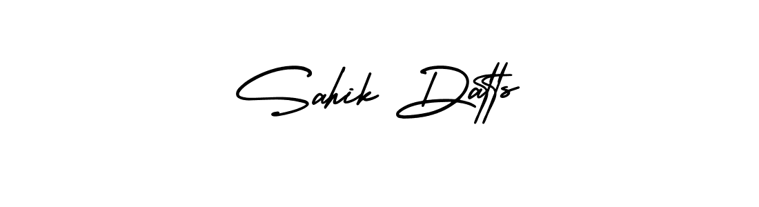 Also You can easily find your signature by using the search form. We will create Sahik Datts name handwritten signature images for you free of cost using AmerikaSignatureDemo-Regular sign style. Sahik Datts signature style 3 images and pictures png
