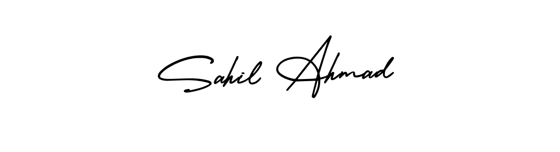 Create a beautiful signature design for name Sahil Ahmad. With this signature (AmerikaSignatureDemo-Regular) fonts, you can make a handwritten signature for free. Sahil Ahmad signature style 3 images and pictures png