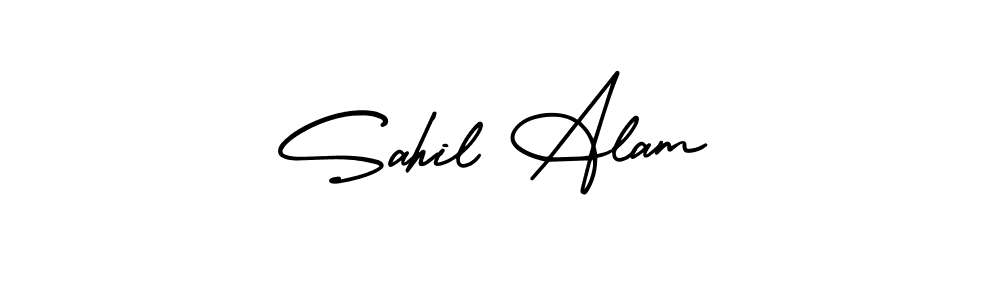 Sahil Alam stylish signature style. Best Handwritten Sign (AmerikaSignatureDemo-Regular) for my name. Handwritten Signature Collection Ideas for my name Sahil Alam. Sahil Alam signature style 3 images and pictures png