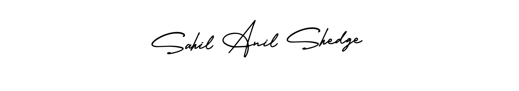 Sahil Anil Shedge stylish signature style. Best Handwritten Sign (AmerikaSignatureDemo-Regular) for my name. Handwritten Signature Collection Ideas for my name Sahil Anil Shedge. Sahil Anil Shedge signature style 3 images and pictures png