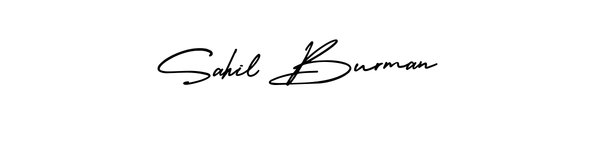 This is the best signature style for the Sahil Burman name. Also you like these signature font (AmerikaSignatureDemo-Regular). Mix name signature. Sahil Burman signature style 3 images and pictures png