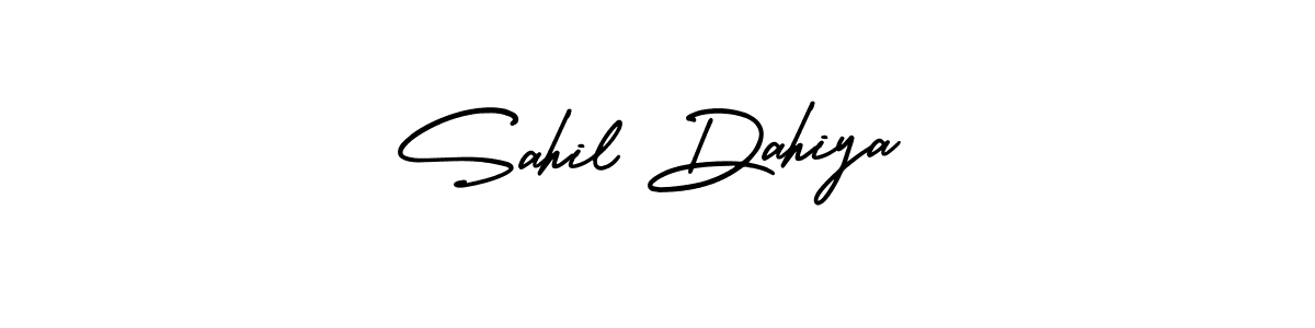 How to Draw Sahil Dahiya signature style? AmerikaSignatureDemo-Regular is a latest design signature styles for name Sahil Dahiya. Sahil Dahiya signature style 3 images and pictures png