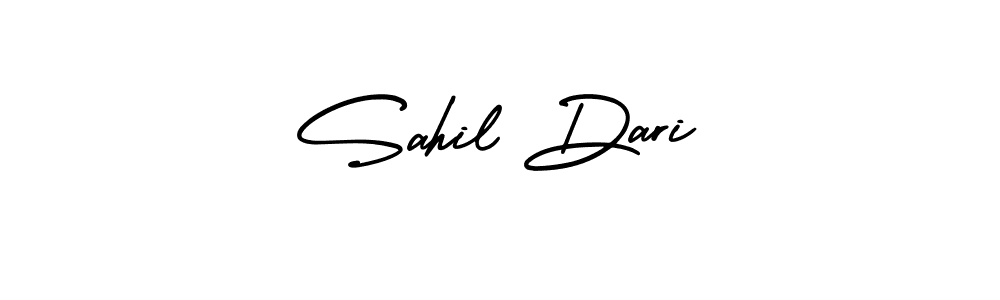 Similarly AmerikaSignatureDemo-Regular is the best handwritten signature design. Signature creator online .You can use it as an online autograph creator for name Sahil Dari. Sahil Dari signature style 3 images and pictures png