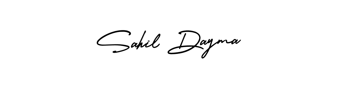 Make a short Sahil Dayma signature style. Manage your documents anywhere anytime using AmerikaSignatureDemo-Regular. Create and add eSignatures, submit forms, share and send files easily. Sahil Dayma signature style 3 images and pictures png