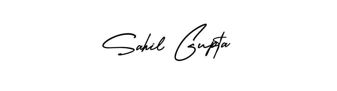 This is the best signature style for the Sahil Gupta name. Also you like these signature font (AmerikaSignatureDemo-Regular). Mix name signature. Sahil Gupta signature style 3 images and pictures png