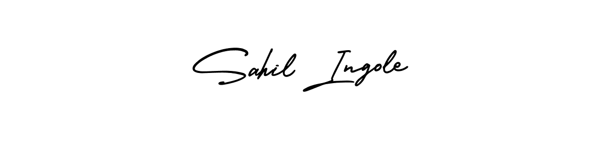 Sahil Ingole stylish signature style. Best Handwritten Sign (AmerikaSignatureDemo-Regular) for my name. Handwritten Signature Collection Ideas for my name Sahil Ingole. Sahil Ingole signature style 3 images and pictures png