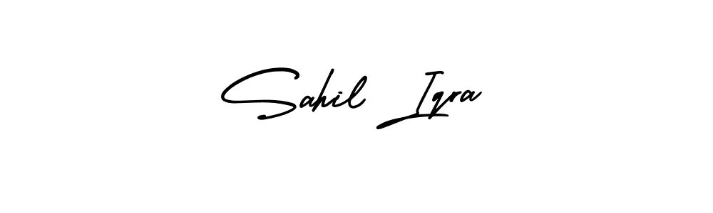 How to Draw Sahil Iqra signature style? AmerikaSignatureDemo-Regular is a latest design signature styles for name Sahil Iqra. Sahil Iqra signature style 3 images and pictures png