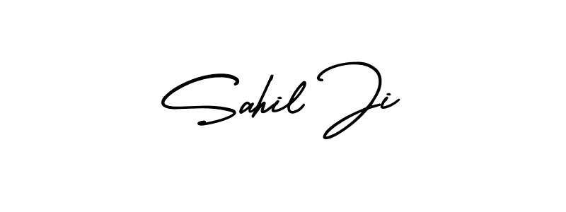 Similarly AmerikaSignatureDemo-Regular is the best handwritten signature design. Signature creator online .You can use it as an online autograph creator for name Sahil Ji. Sahil Ji signature style 3 images and pictures png
