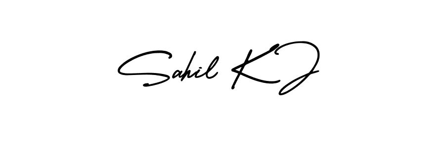 AmerikaSignatureDemo-Regular is a professional signature style that is perfect for those who want to add a touch of class to their signature. It is also a great choice for those who want to make their signature more unique. Get Sahil K J name to fancy signature for free. Sahil K J signature style 3 images and pictures png