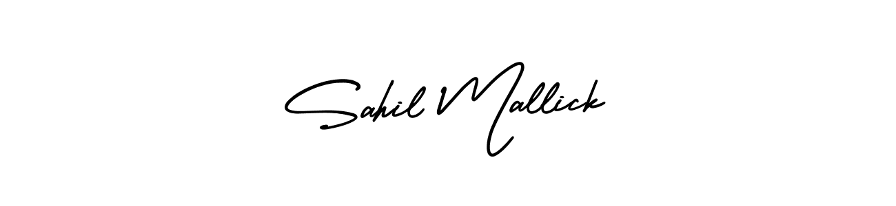 Use a signature maker to create a handwritten signature online. With this signature software, you can design (AmerikaSignatureDemo-Regular) your own signature for name Sahil Mallick. Sahil Mallick signature style 3 images and pictures png
