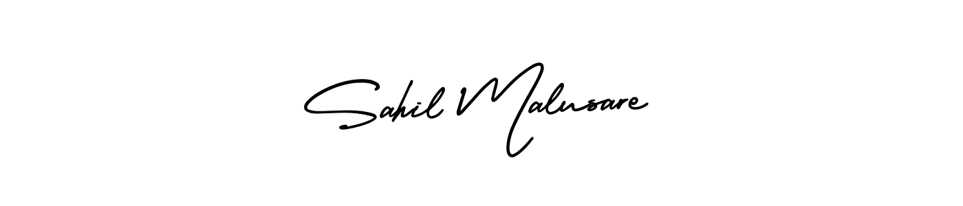 if you are searching for the best signature style for your name Sahil Malusare. so please give up your signature search. here we have designed multiple signature styles  using AmerikaSignatureDemo-Regular. Sahil Malusare signature style 3 images and pictures png