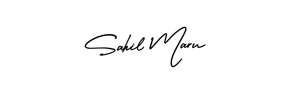 Make a beautiful signature design for name Sahil Maru. Use this online signature maker to create a handwritten signature for free. Sahil Maru signature style 3 images and pictures png