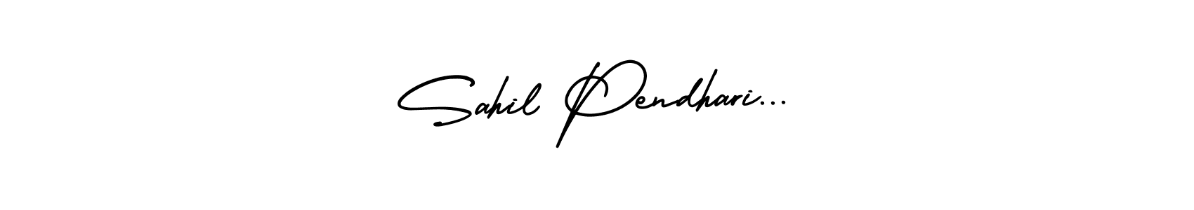 Design your own signature with our free online signature maker. With this signature software, you can create a handwritten (AmerikaSignatureDemo-Regular) signature for name Sahil Pendhari.... Sahil Pendhari... signature style 3 images and pictures png