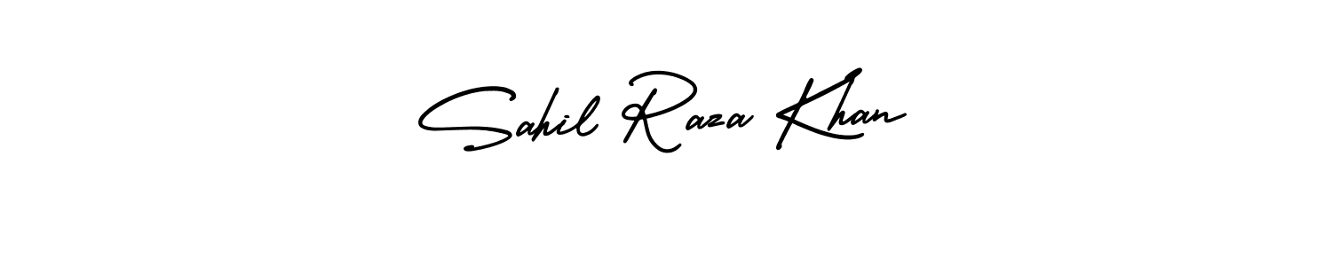 How to make Sahil Raza Khan name signature. Use AmerikaSignatureDemo-Regular style for creating short signs online. This is the latest handwritten sign. Sahil Raza Khan signature style 3 images and pictures png