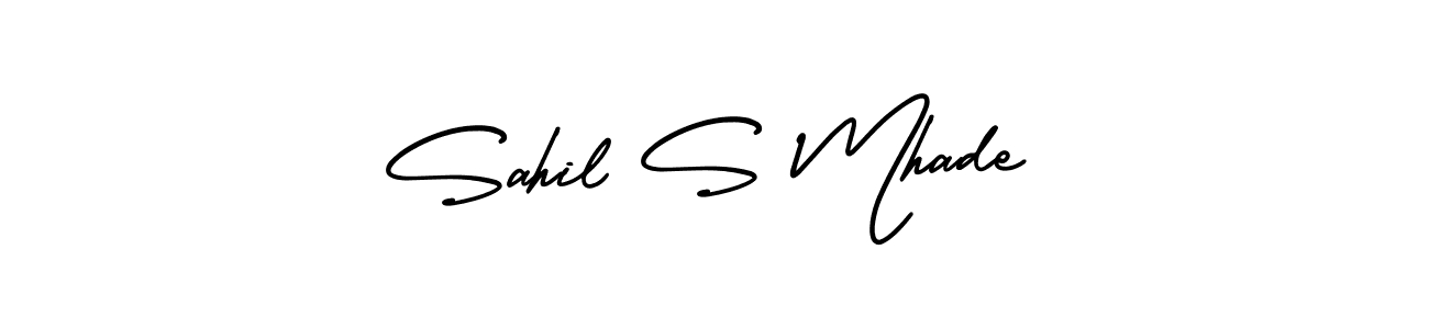 Make a short Sahil S Mhade signature style. Manage your documents anywhere anytime using AmerikaSignatureDemo-Regular. Create and add eSignatures, submit forms, share and send files easily. Sahil S Mhade signature style 3 images and pictures png