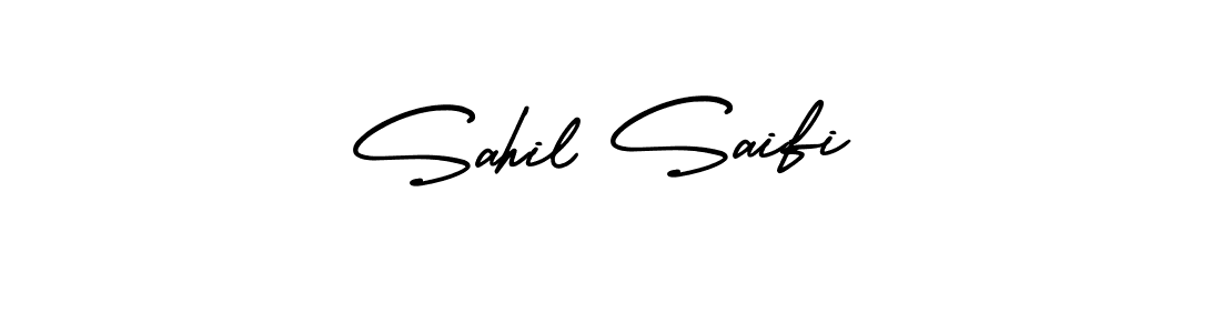 Sahil Saifi stylish signature style. Best Handwritten Sign (AmerikaSignatureDemo-Regular) for my name. Handwritten Signature Collection Ideas for my name Sahil Saifi. Sahil Saifi signature style 3 images and pictures png