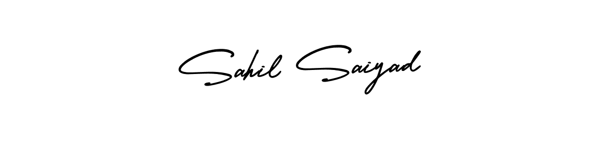 Make a beautiful signature design for name Sahil Saiyad. With this signature (AmerikaSignatureDemo-Regular) style, you can create a handwritten signature for free. Sahil Saiyad signature style 3 images and pictures png