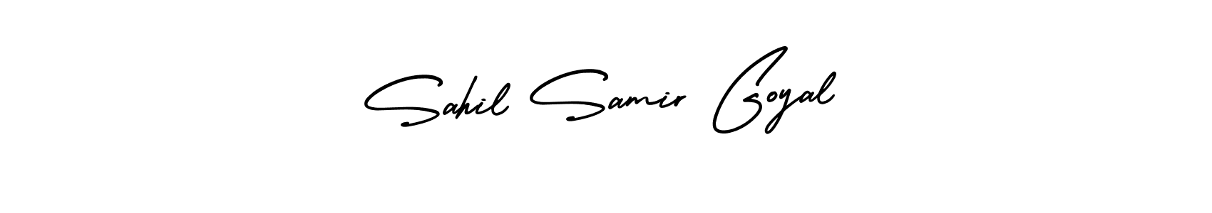 It looks lik you need a new signature style for name Sahil Samir Goyal. Design unique handwritten (AmerikaSignatureDemo-Regular) signature with our free signature maker in just a few clicks. Sahil Samir Goyal signature style 3 images and pictures png