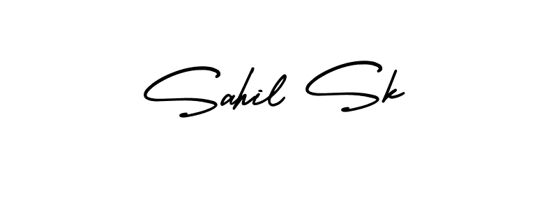 if you are searching for the best signature style for your name Sahil Sk. so please give up your signature search. here we have designed multiple signature styles  using AmerikaSignatureDemo-Regular. Sahil Sk signature style 3 images and pictures png