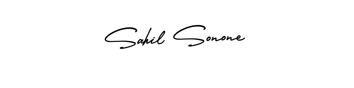 Similarly AmerikaSignatureDemo-Regular is the best handwritten signature design. Signature creator online .You can use it as an online autograph creator for name Sahil Sonone. Sahil Sonone signature style 3 images and pictures png