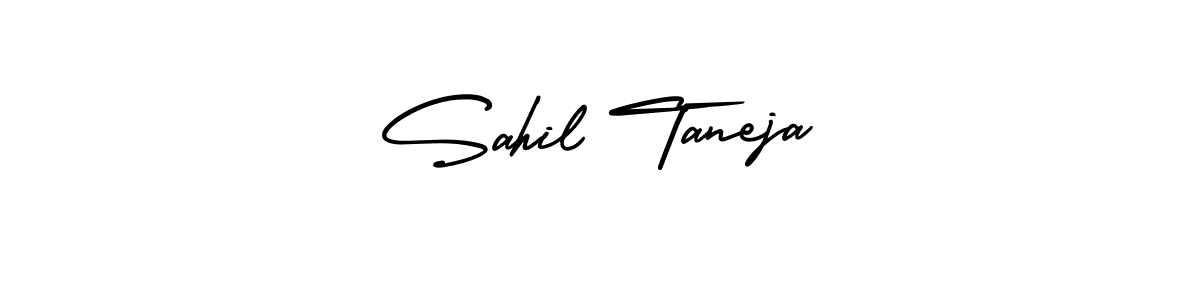 Make a short Sahil Taneja signature style. Manage your documents anywhere anytime using AmerikaSignatureDemo-Regular. Create and add eSignatures, submit forms, share and send files easily. Sahil Taneja signature style 3 images and pictures png