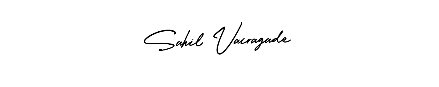 How to make Sahil Vairagade signature? AmerikaSignatureDemo-Regular is a professional autograph style. Create handwritten signature for Sahil Vairagade name. Sahil Vairagade signature style 3 images and pictures png