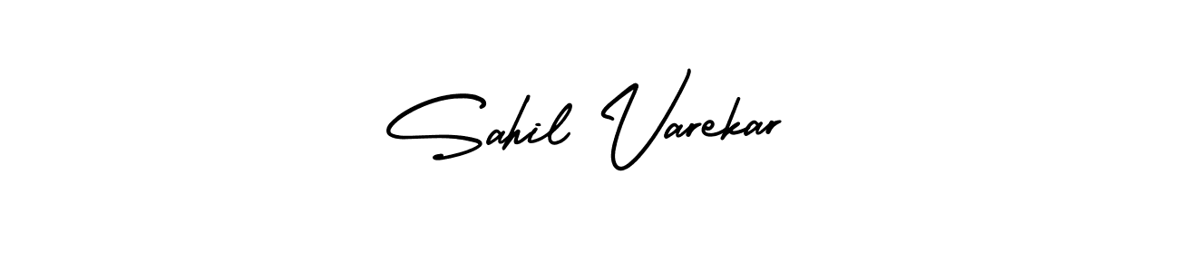 Make a beautiful signature design for name Sahil Varekar. With this signature (AmerikaSignatureDemo-Regular) style, you can create a handwritten signature for free. Sahil Varekar signature style 3 images and pictures png