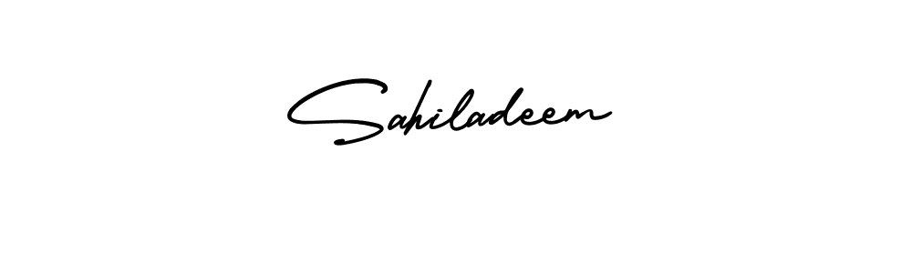 Sahiladeem stylish signature style. Best Handwritten Sign (AmerikaSignatureDemo-Regular) for my name. Handwritten Signature Collection Ideas for my name Sahiladeem. Sahiladeem signature style 3 images and pictures png