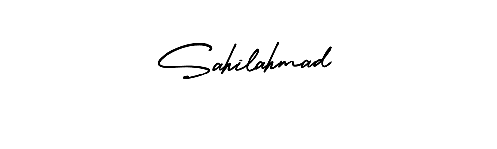 Sahilahmad stylish signature style. Best Handwritten Sign (AmerikaSignatureDemo-Regular) for my name. Handwritten Signature Collection Ideas for my name Sahilahmad. Sahilahmad signature style 3 images and pictures png