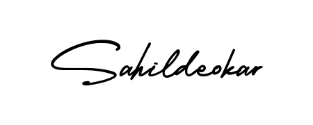 The AmerikaSignatureDemo-Regular lettering style adds unique flourish to name Sahildeokar. Stand out with a custom digital autograph made in seconds. Sahildeokar signature style 3 images and pictures png