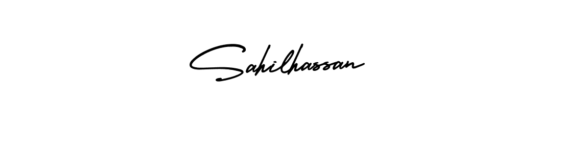if you are searching for the best signature style for your name Sahilhassan. so please give up your signature search. here we have designed multiple signature styles  using AmerikaSignatureDemo-Regular. Sahilhassan signature style 3 images and pictures png