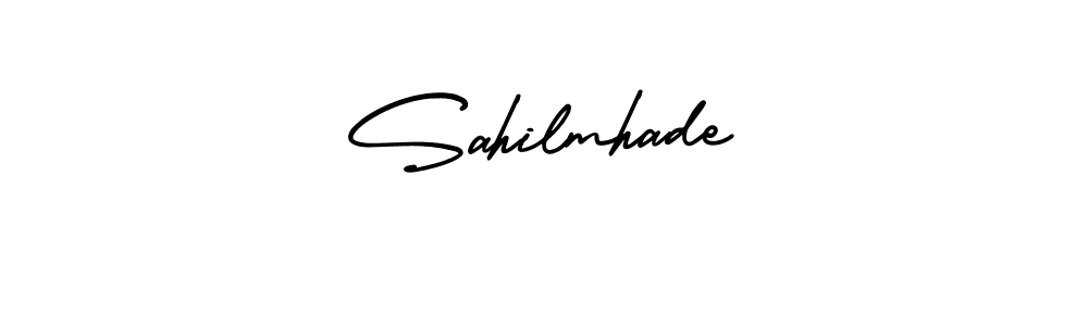 Similarly AmerikaSignatureDemo-Regular is the best handwritten signature design. Signature creator online .You can use it as an online autograph creator for name Sahilmhade. Sahilmhade signature style 3 images and pictures png