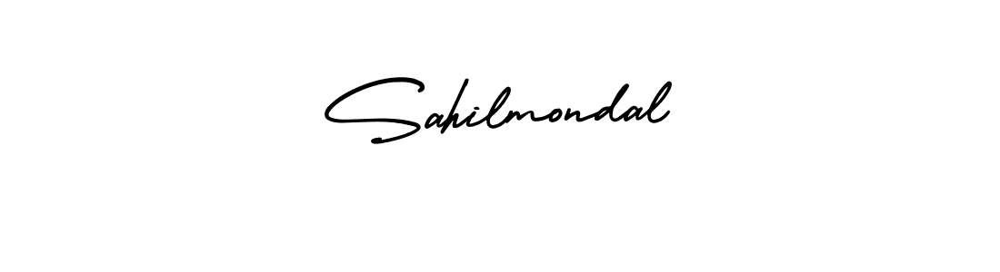 Similarly AmerikaSignatureDemo-Regular is the best handwritten signature design. Signature creator online .You can use it as an online autograph creator for name Sahilmondal. Sahilmondal signature style 3 images and pictures png