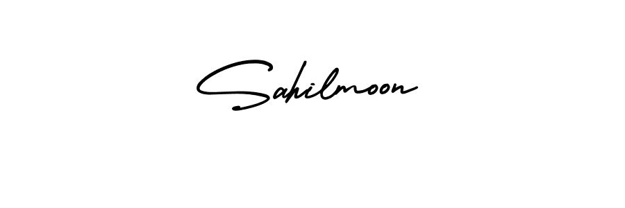 Best and Professional Signature Style for Sahilmoon. AmerikaSignatureDemo-Regular Best Signature Style Collection. Sahilmoon signature style 3 images and pictures png