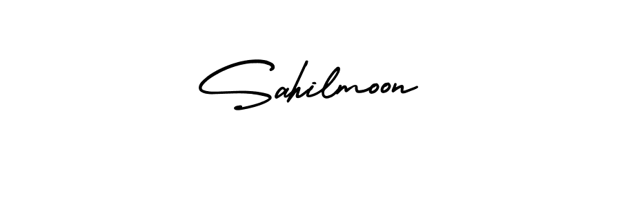 Best and Professional Signature Style for Sahilmoon. AmerikaSignatureDemo-Regular Best Signature Style Collection. Sahilmoon signature style 3 images and pictures png