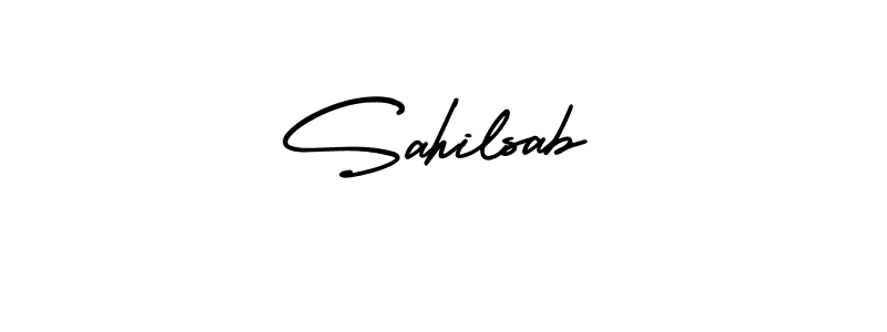 if you are searching for the best signature style for your name Sahilsab. so please give up your signature search. here we have designed multiple signature styles  using AmerikaSignatureDemo-Regular. Sahilsab signature style 3 images and pictures png