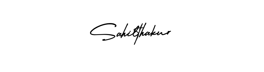 Sahilthakur stylish signature style. Best Handwritten Sign (AmerikaSignatureDemo-Regular) for my name. Handwritten Signature Collection Ideas for my name Sahilthakur. Sahilthakur signature style 3 images and pictures png